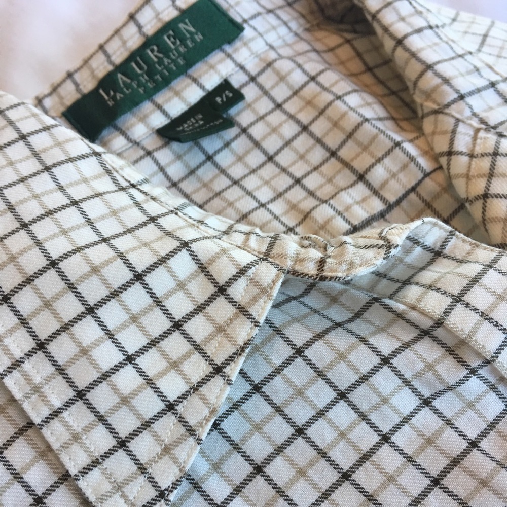 Ralph Lauren cream button up Petite Small
